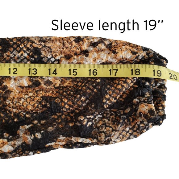 Free People Out For The Night Top Snake Combo Blouse Size S - Picture 16 of 16